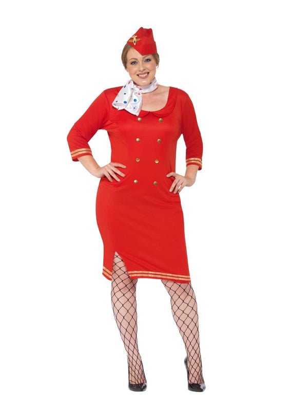 Curves Air Hostess Costume - Jokers Costume Mega Store