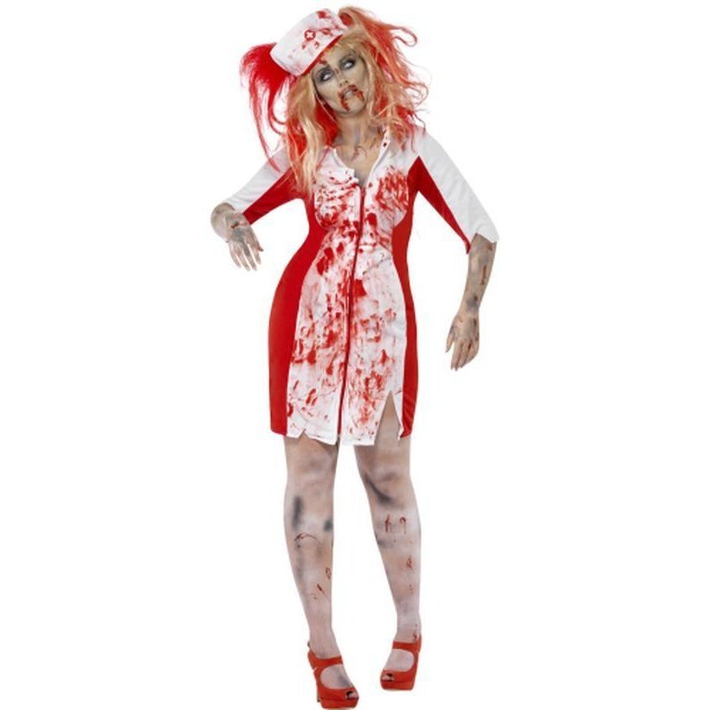 Curves Zombie Nurse Costume - Jokers Costume Mega Store