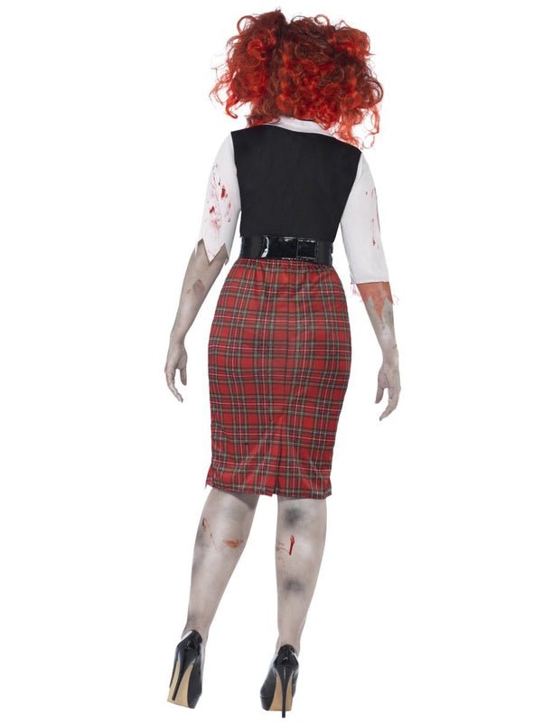 Curves Zombie School Girl Costume - Jokers Costume Mega Store