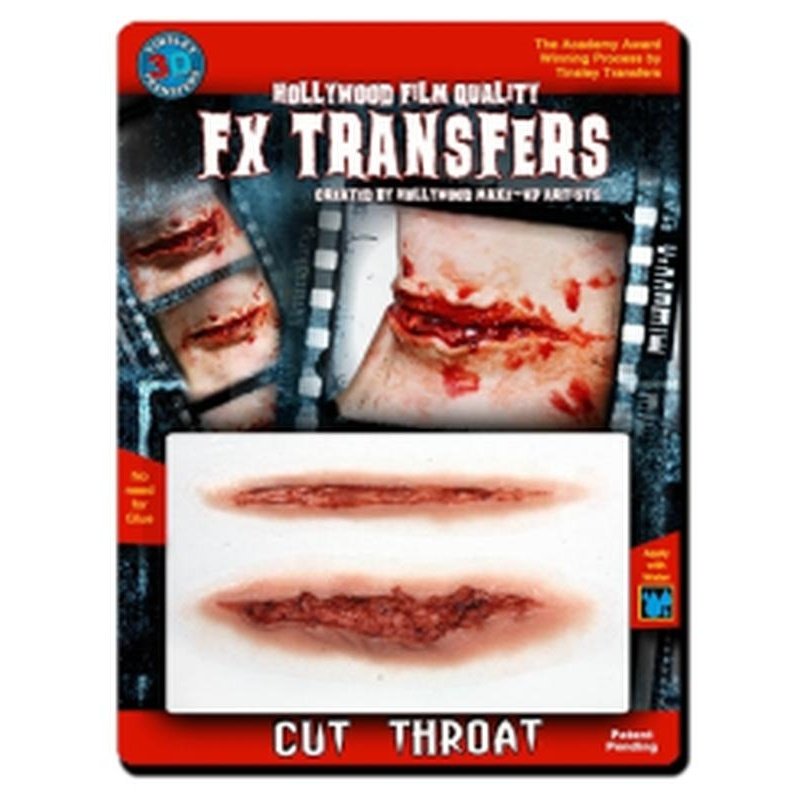 Cut Throat - 3D FX Transfer - Medium - Jokers Costume Mega Store
