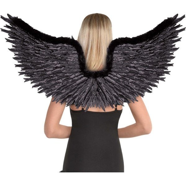 Dark Angel Wings Faux Feathers - Jokers Costume Mega Store