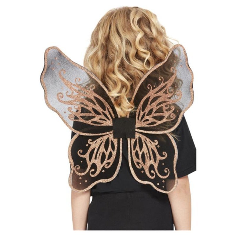 Dark Botanicals Butterfly Wings, Gold - Jokers Costume Mega Store