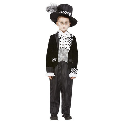 Dark Mad Hatter Costume, Black & White - Jokers Costume Mega Store