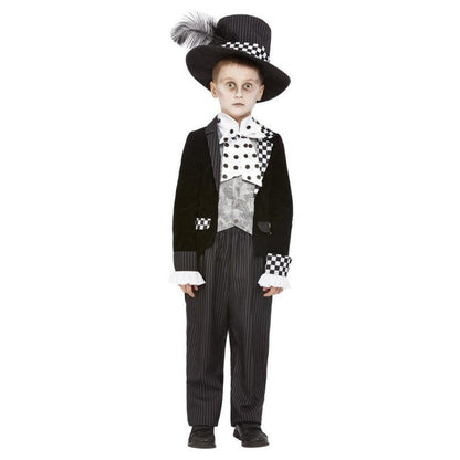 Dark Mad Hatter Costume, Black & White - Jokers Costume Mega Store