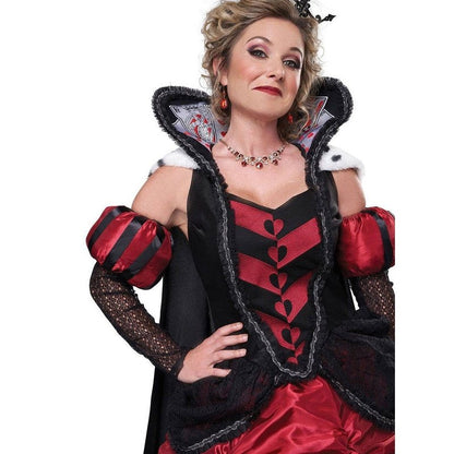 Dark Queen Of Hearts Deluxe Women's Storybook Costume - Jokers Costume Mega Store