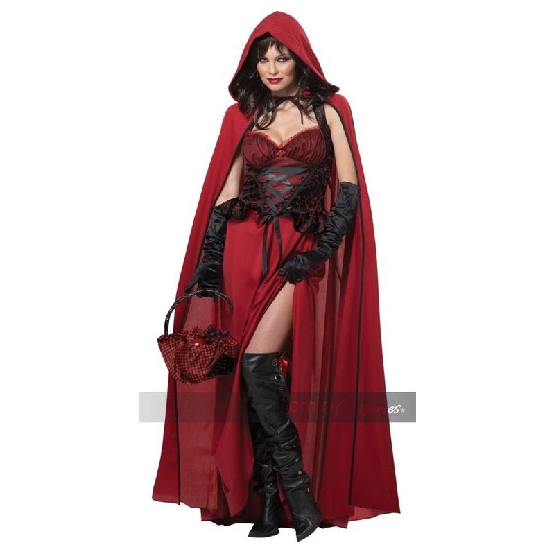 Dark Red Riding Hood / Adult - Jokers Costume Mega Store