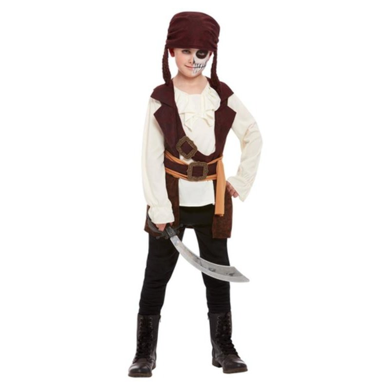 Dark Spirit Pirate Costume, Brown, Boy - Jokers Costume Mega Store