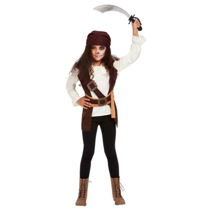 Dark Spirit Pirate Costume, Brown, Girl - Jokers Costume Mega Store