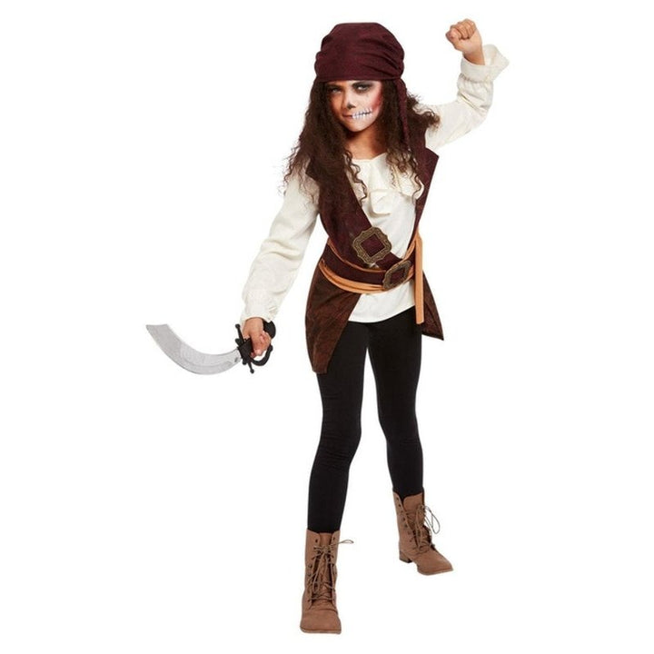 Dark Spirit Pirate Costume, Brown, Girl - Jokers Costume Mega Store