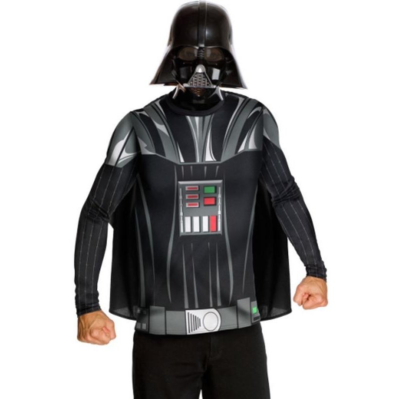 Darth Vader Costume Top And Mask Size L - Jokers Costume Mega Store