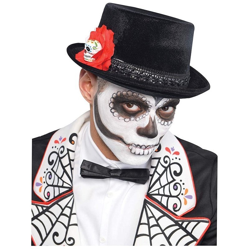 Day Of The Dead Adult Top Hat - Jokers Costume Mega Store