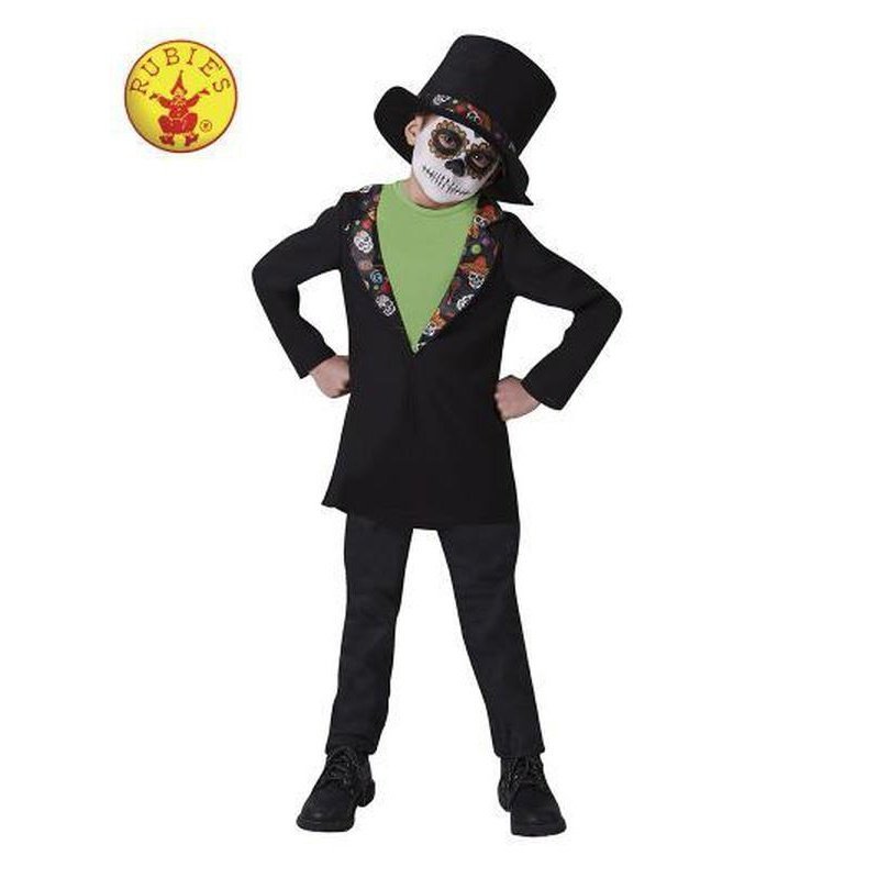 Day Of The Dead Boys Costume Size L 7 8yr - Jokers Costume Mega Store