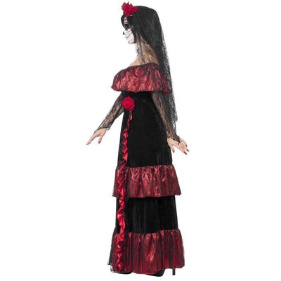 Day of the Dead Bride Costume, Black - Jokers Costume Mega Store