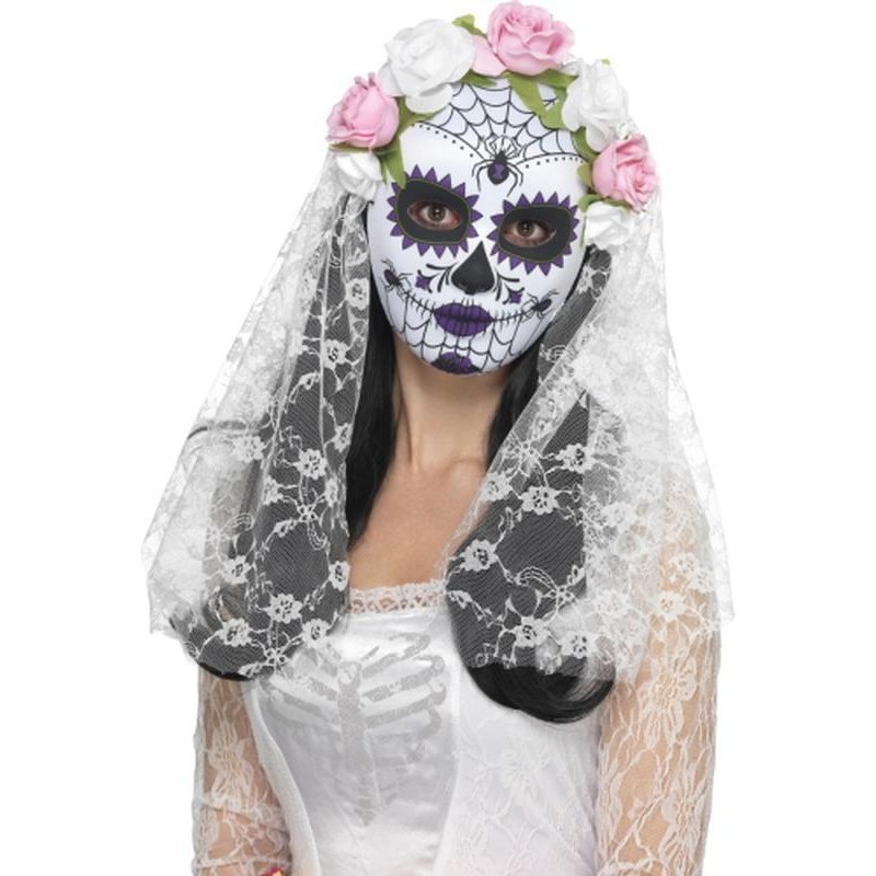 Day Of The Dead Bride Mask - Jokers Costume Mega Store