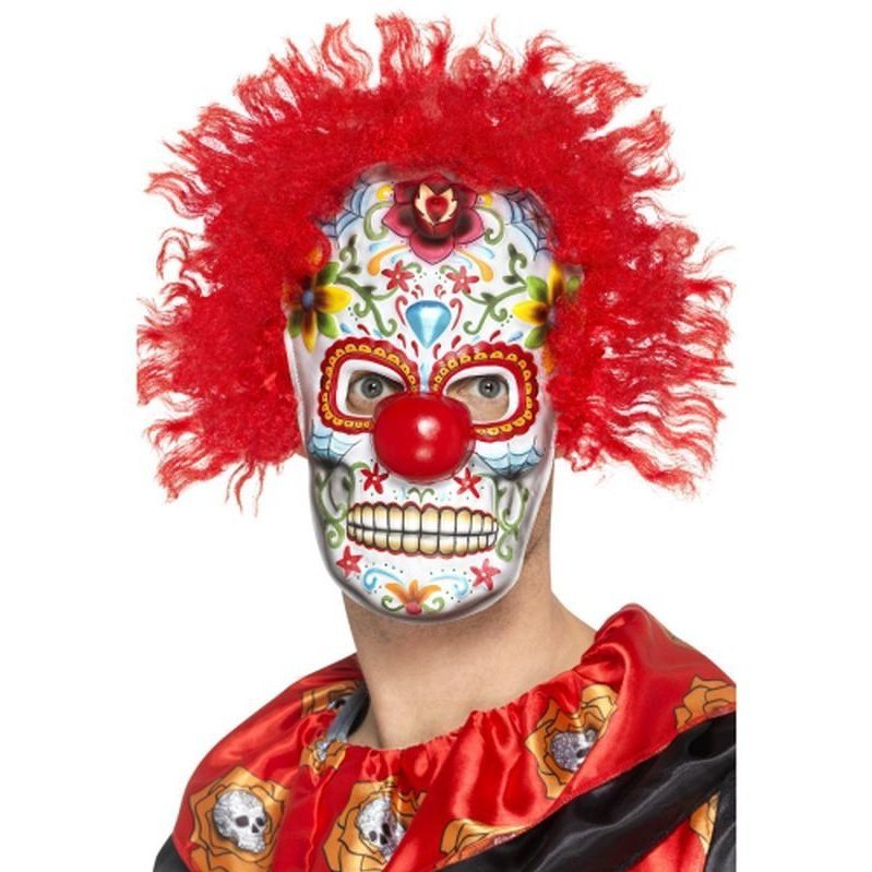 Day Of The Dead Clown Mask - Jokers Costume Mega Store