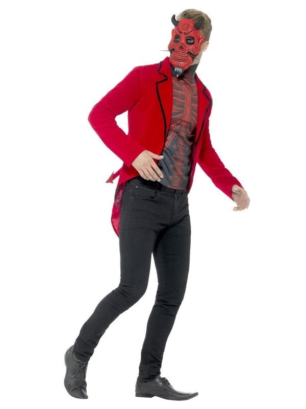 Day of the Dead Devil Costume, Red - Jokers Costume Mega Store