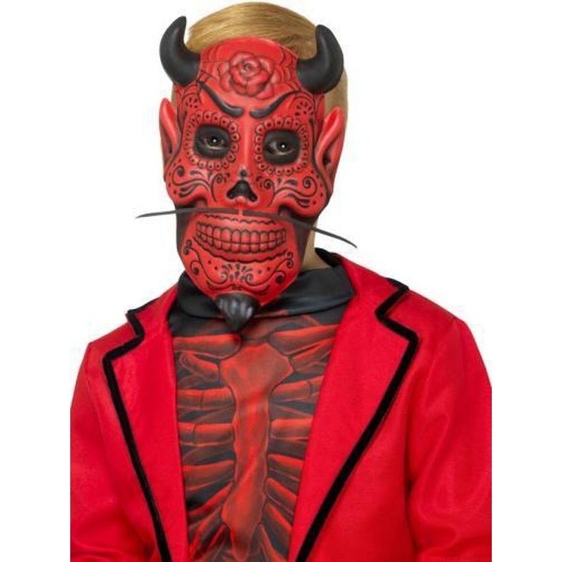 Day Of The Dead Devil Mask, Childs - Jokers Costume Mega Store