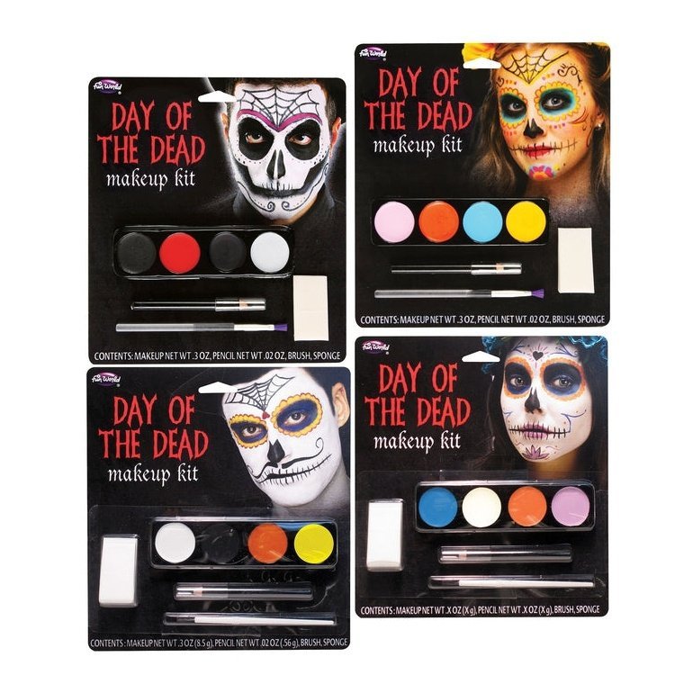 Day Of The Dead Makeup Kit (Fw) - Jokers Costume Mega Store