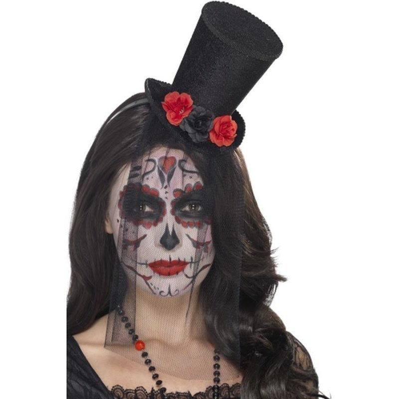Day of the Dead Mini Top Hat - Jokers Costume Mega Store