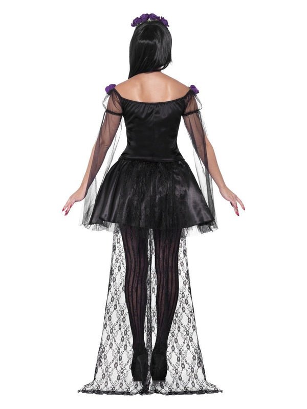 Day of the Dead Senorita Costume, Black - Jokers Costume Mega Store
