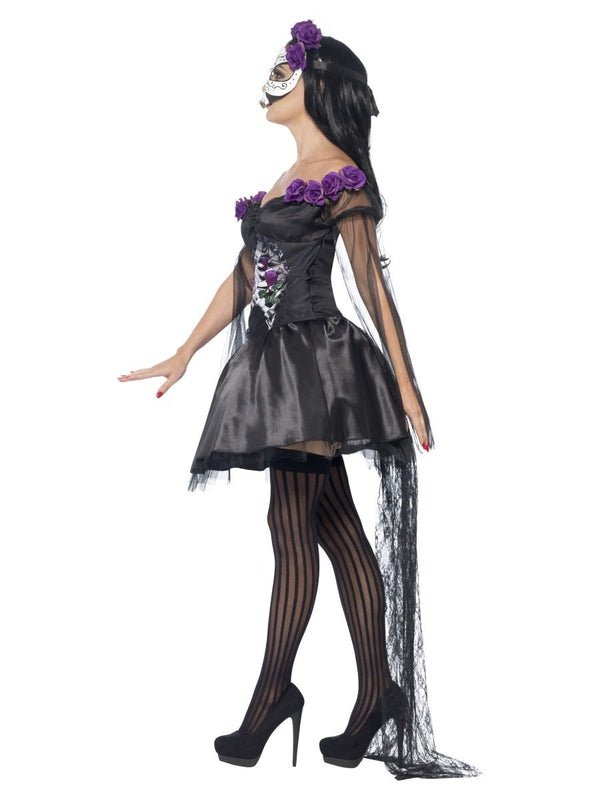 Day of the Dead Senorita Costume, Black - Jokers Costume Mega Store