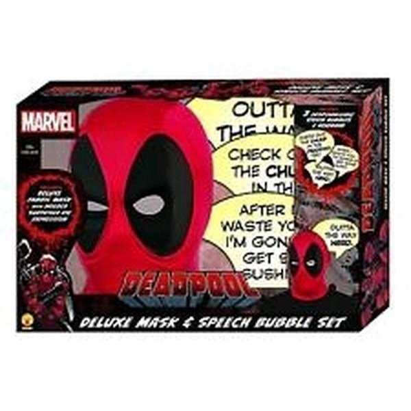 Deadpool Deluxe Mask With Speech Bubble-Masks - Latex-Jokers Costume Mega Store