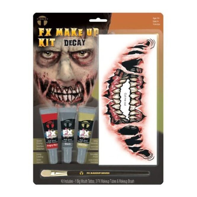 Decay Big Mouth Tattoo Kits - Jokers Costume Mega Store