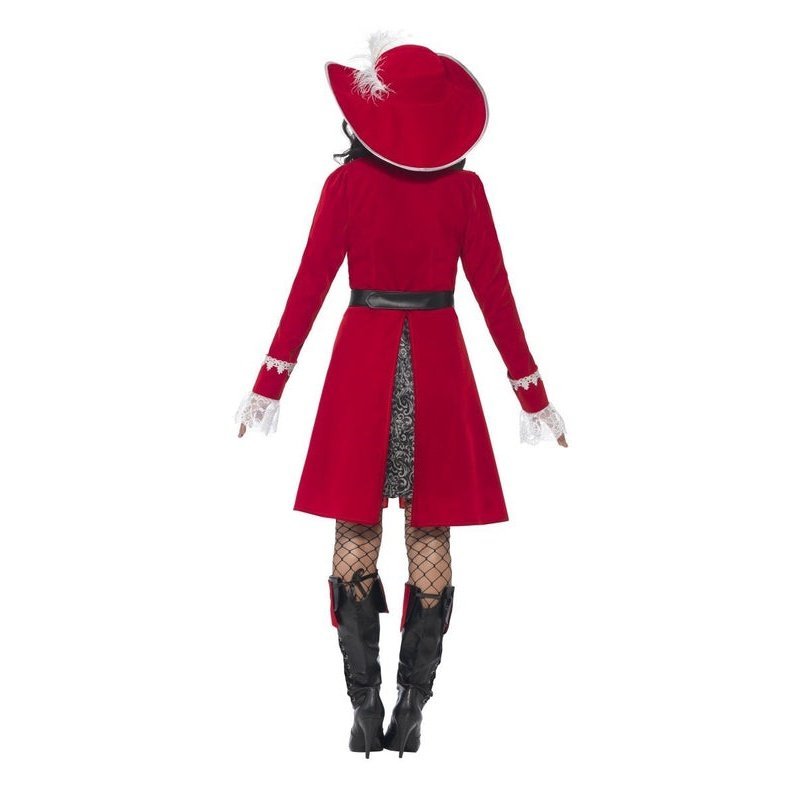 Deluxe Lady Captain Costume - Red Dress, Jacket & Pirate Gear | Jokers Costume Mega Store Deluxe Lady Captain Costume - Red Dress, Jacket & Pirate Gear | Jokers Costume Mega Store