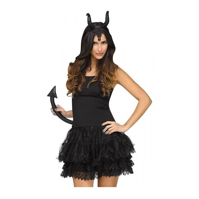 Deluxe Character Headpiece Evil Horns - Jokers Costume Mega Store