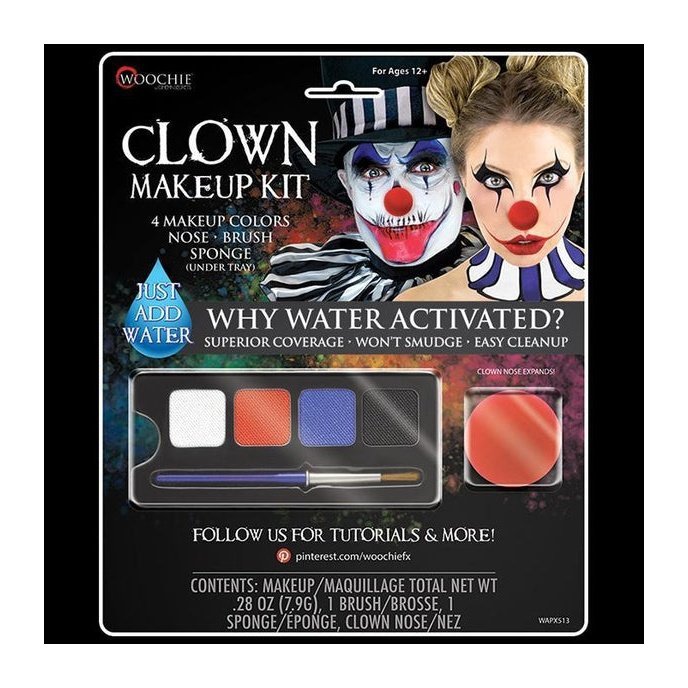 Deluxe Clown Water Activted M/U Kit - Jokers Costume Mega Store