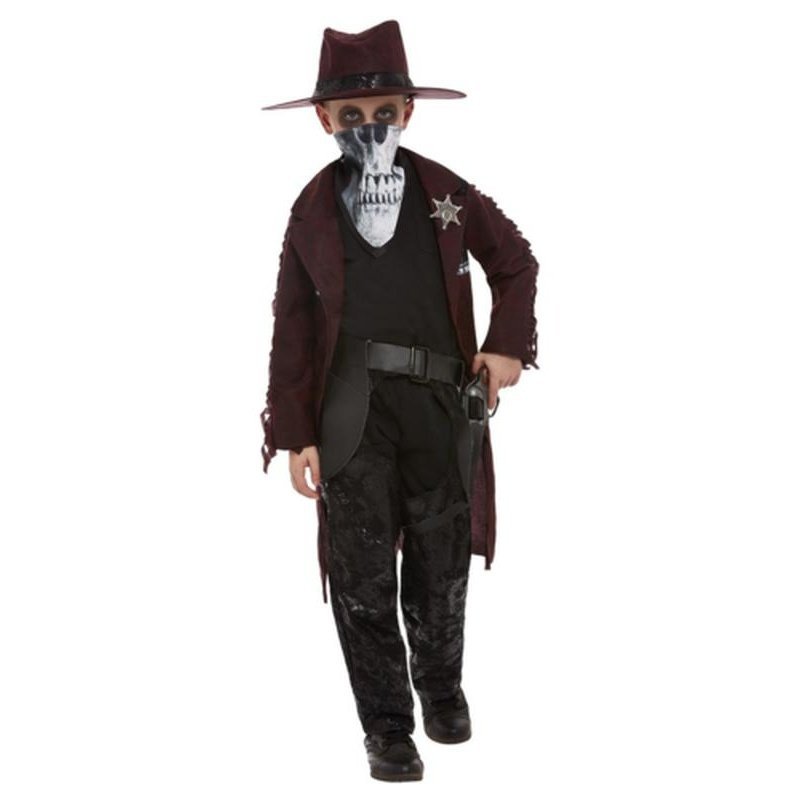 Deluxe Dark Spirit Western Cowboy Costume, Boy - Jokers Costume Mega Store