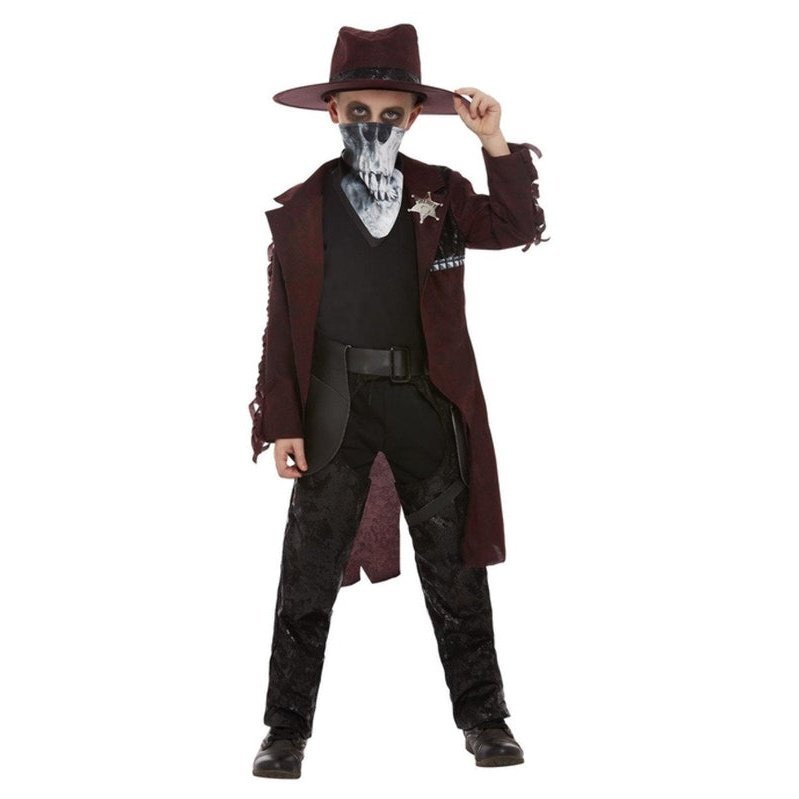 Deluxe Dark Spirit Western Cowboy Costume, Boy - Jokers Costume Mega Store