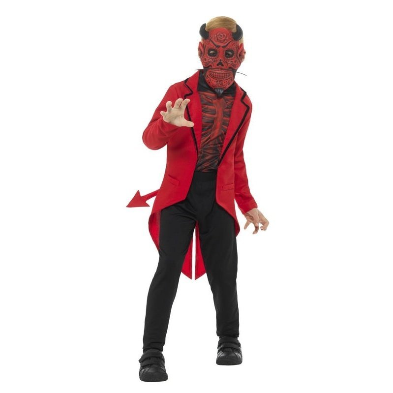 Deluxe Day of the Dead Devil Boy Costume - Jokers Costume Mega Store