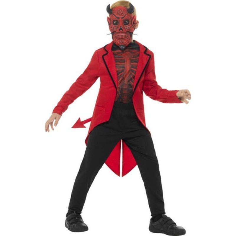 Deluxe Day of the Dead Devil Boy Costume - Jokers Costume Mega Store