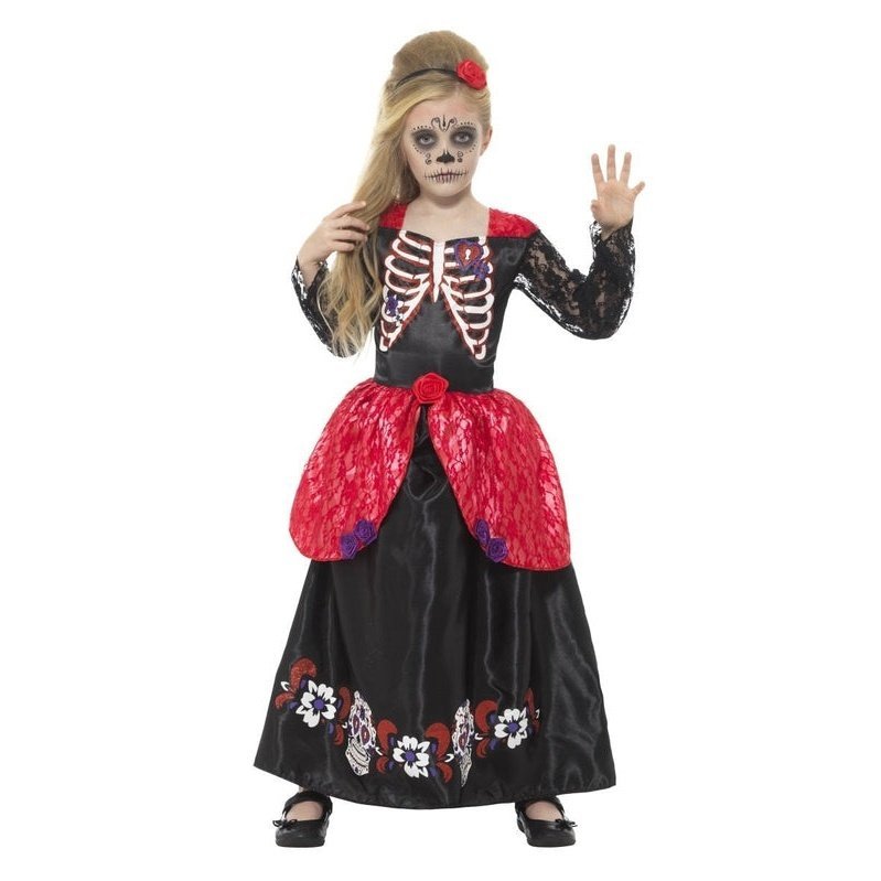 Deluxe Day of the Dead Girl Costume - Jokers Costume Mega Store