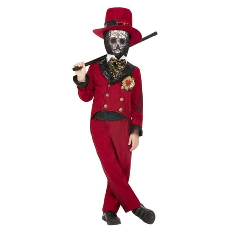 Deluxe Dotd Sacred Heart Groom, Burgundy - Jokers Costume Mega Store