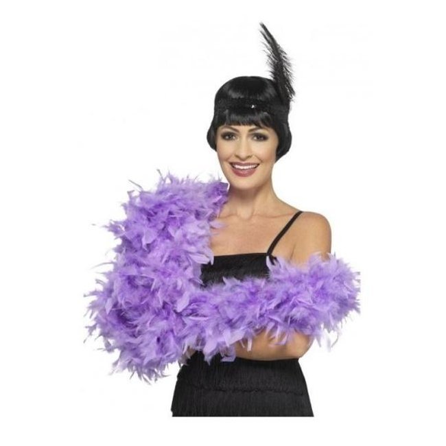 Deluxe Feather Boa, Lilac Purple - Jokers Costume Mega Store