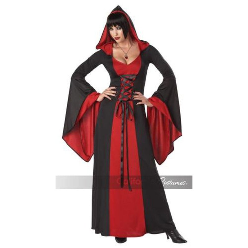 Deluxe Hooded Robe / Adult Red/Black - Jokers Costume Mega Store