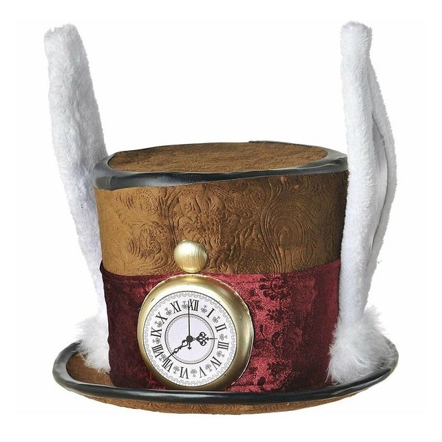Deluxe Mad Hatter Hat, Brown, One Size - Jokers Costume Mega Store