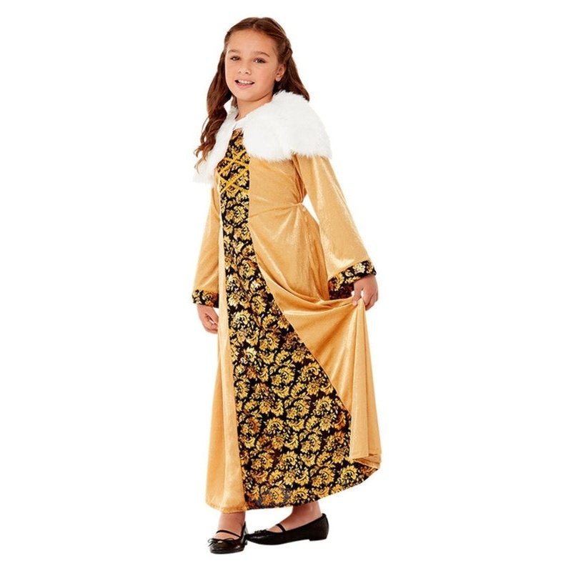 Deluxe Medieval Countess Costume, Gold, Child - Jokers Costume Mega Store