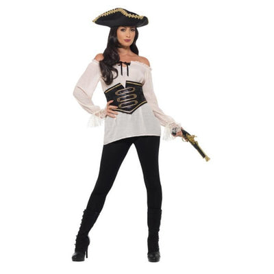 Deluxe Pirate Shirt, Ivory - Jokers Costume Mega Store