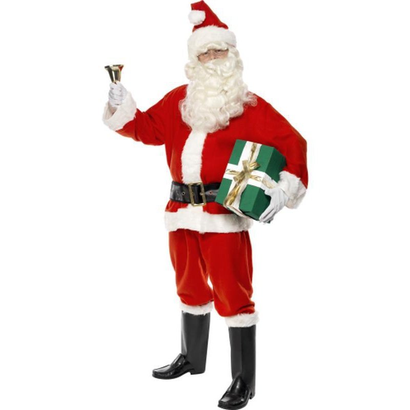 Deluxe Santa Costume, Including Gloves - Jokers Costume Mega Store