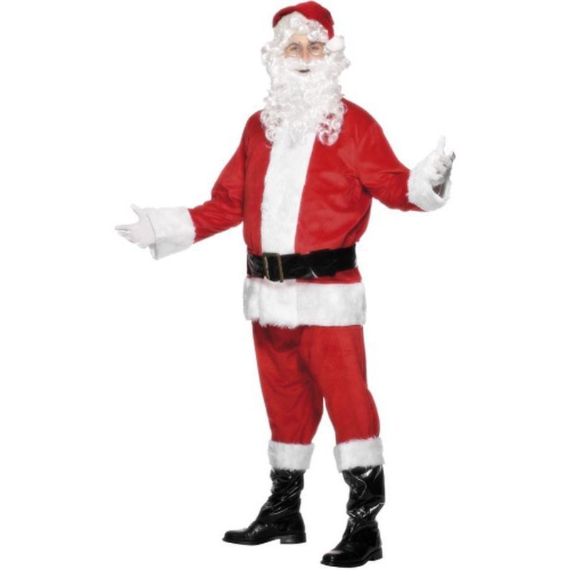 Deluxe Santa Costume, with Beard - Jokers Costume Mega Store