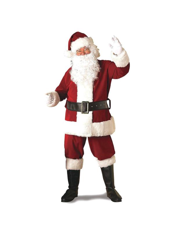 Deluxe Ultra Velvet Santa Suit, Red/White, Xx Large - Jokers Costume Mega Store
