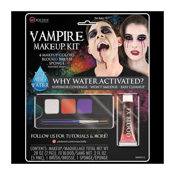 Deluxe Vampire Water Activted M/U Kit - Jokers Costume Mega Store