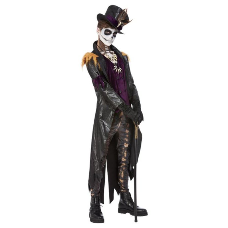 Deluxe Voodoo Witch Doctor Costume, Black & Purple - Jokers Costume Mega Store