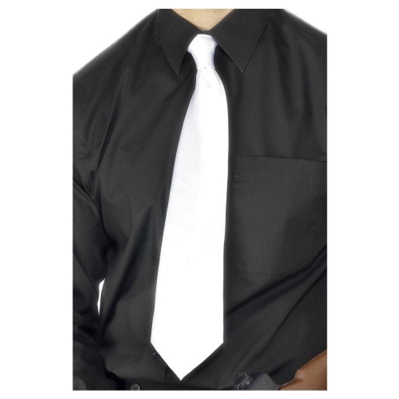 Deluxe White Gangster Tie - Jokers Costume Mega Store