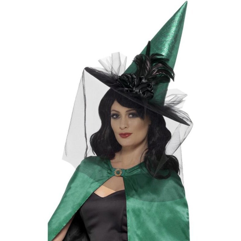 Deluxe Witch Hat,Teal - Jokers Costume Mega Store