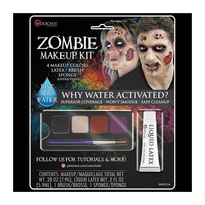 Deluxe Zombie Water Activted M/U Kit - Jokers Costume Mega Store
