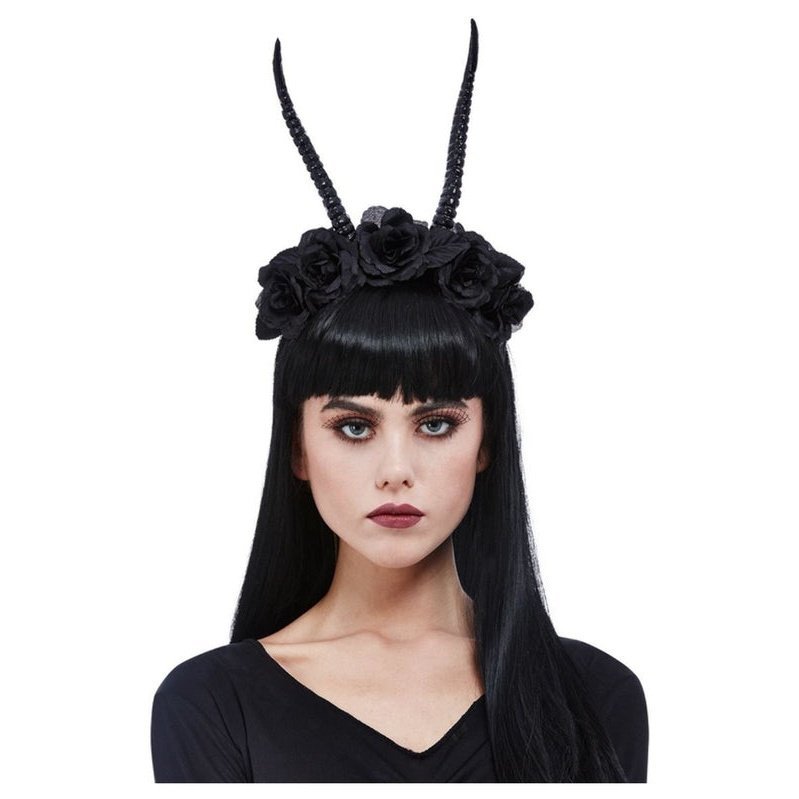Demon Horn Flower Headband - Jokers Costume Mega Store